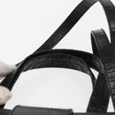 Salvatore Ferragamo Vala Shoulder Bag Leather Black Gold Auth ka1810-8