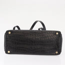 Salvatore Ferragamo Vala Shoulder Bag Leather Black Gold Auth ka1810-9