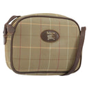 Burberrys Nova Check Shoulder Bag Canvas Beige Gold Auth ka1816-1