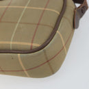 Burberrys Nova Check Shoulder Bag Canvas Beige Gold Auth ka1816-9