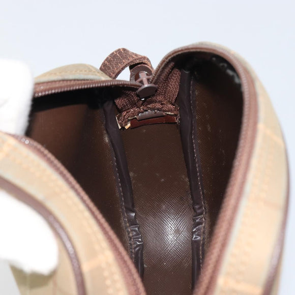 Burberrys Nova Check Shoulder Bag Canvas Beige Gold Auth ka1816
