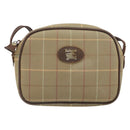 Burberrys Nova Check Shoulder Bag Canvas Beige Gold Auth ka1816-13