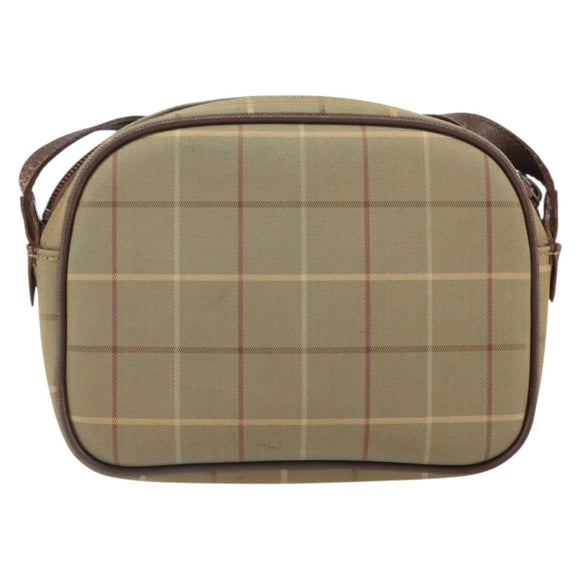 Burberrys Nova Check Shoulder Bag Canvas Beige Gold Auth ka1816