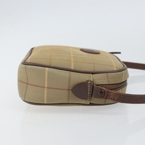 Burberrys Nova Check Shoulder Bag Canvas Beige Gold Auth ka1816