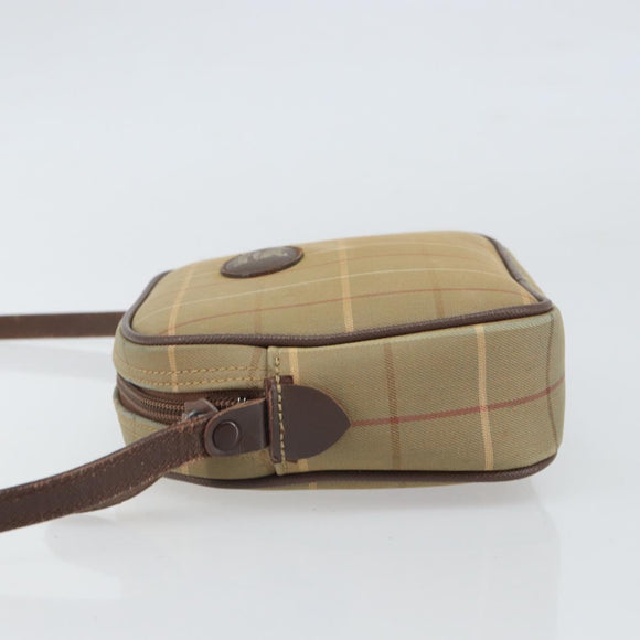 Burberrys Nova Check Shoulder Bag Canvas Beige Gold Auth ka1816