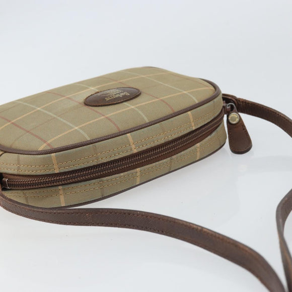Burberrys Nova Check Shoulder Bag Canvas Beige Gold Auth ka1816