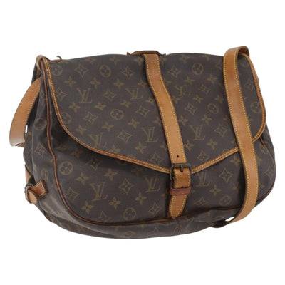 LOUIS VUITTON Monogram Saumur 35 Shoulder Bag M42254 LV Auth ka1823