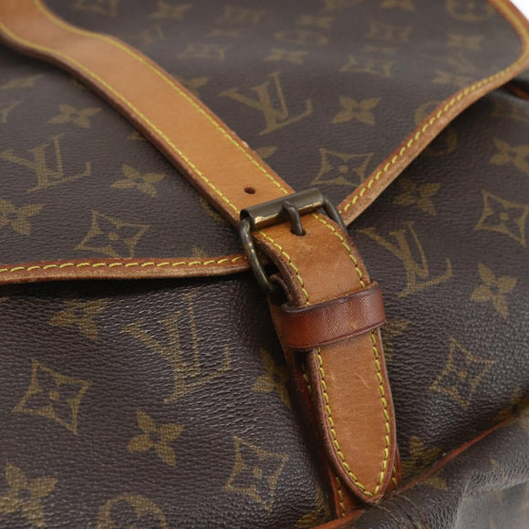 LOUIS VUITTON Monogram Saumur 35 Shoulder Bag M42254 LV Auth ka1823