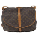 LOUIS VUITTON Monogram Saumur 35 Shoulder Bag M42254 LV Auth ka1823-2