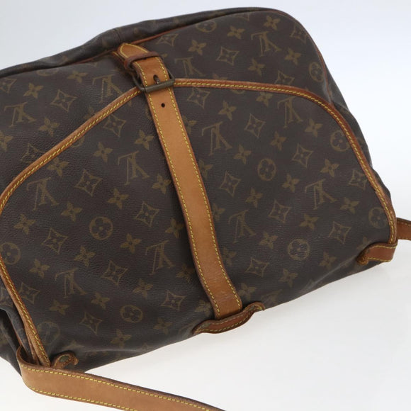 LOUIS VUITTON Monogram Saumur 35 Shoulder Bag M42254 LV Auth ka1823