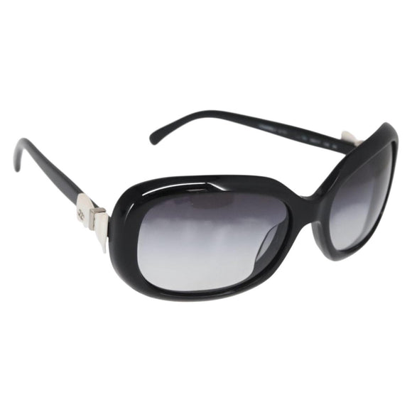 CHANEL Sunglasses plastic Black CC Auth ka1827