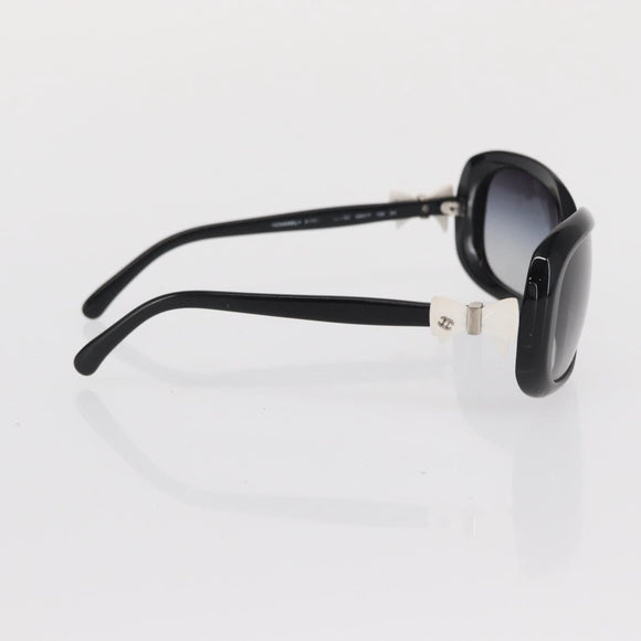 CHANEL Sunglasses plastic Black CC Auth ka1827