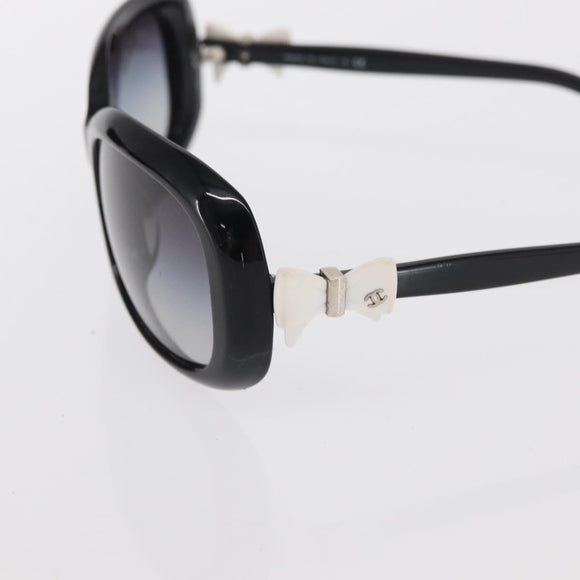 CHANEL Sunglasses plastic Black CC Auth ka1827