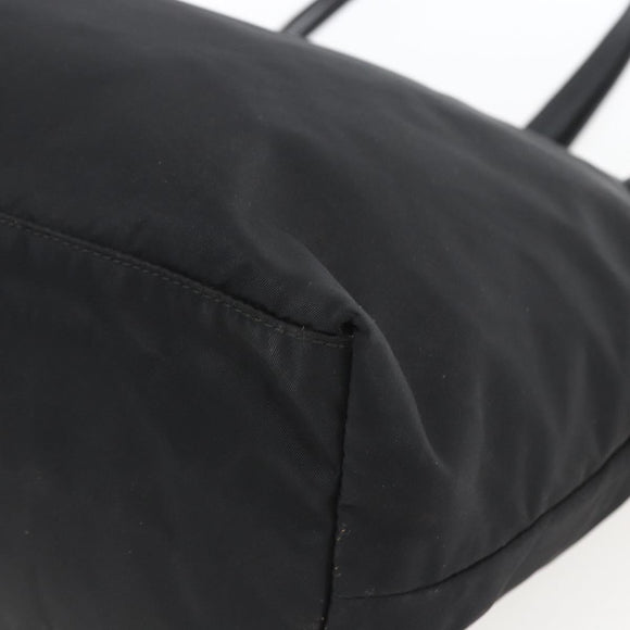 PRADA Tote Bag Nylon Black Silver Auth ka1832