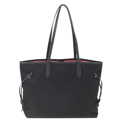 PRADA Tote Bag Nylon Black Silver Auth ka1832 - 0