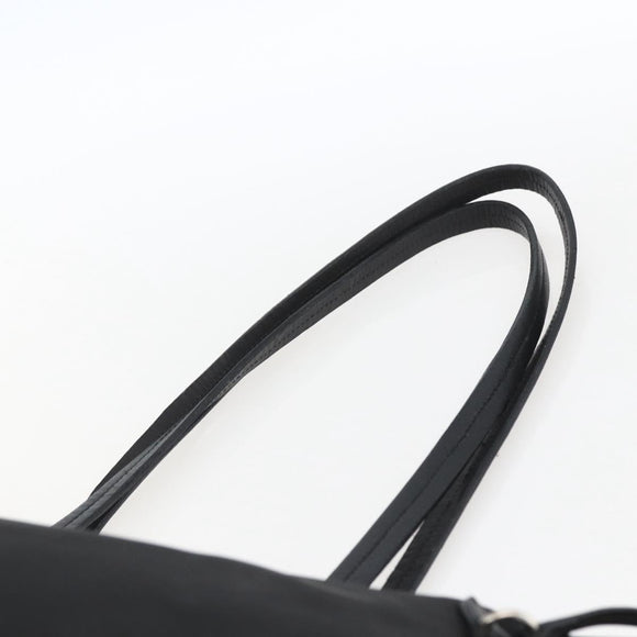 PRADA Tote Bag Nylon Black Silver Auth ka1832