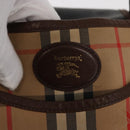 Burberrys Nova Check Shoulder Bag Canvas Beige Gold Auth ka1833-16