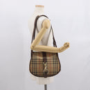 Burberrys Nova Check Shoulder Bag Canvas Beige Gold Auth ka1833-23