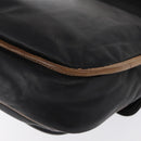 LOEWE Anagram Shoulder Bag Leather Black Auth ka1835-9