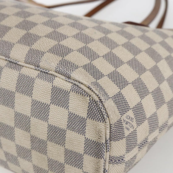 LOUIS VUITTON Damier Azur Neverfull PM Tote Bag N41362 LV Auth ka1836