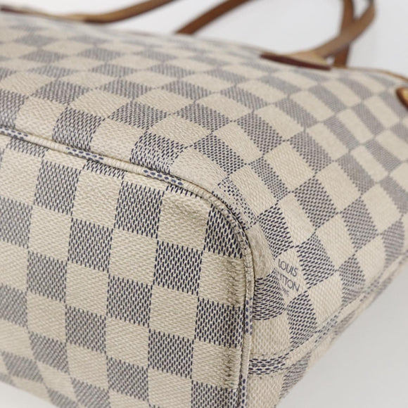 LOUIS VUITTON Damier Azur Neverfull PM Tote Bag N41362 LV Auth ka1836
