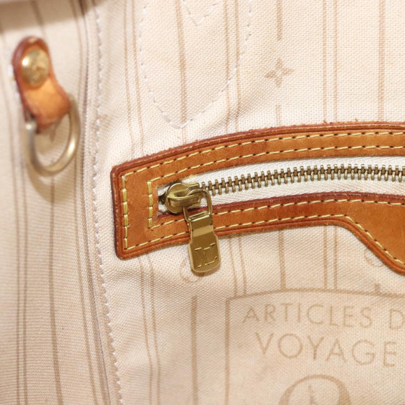 LOUIS VUITTON Damier Azur Neverfull PM Tote Bag N41362 LV Auth ka1836