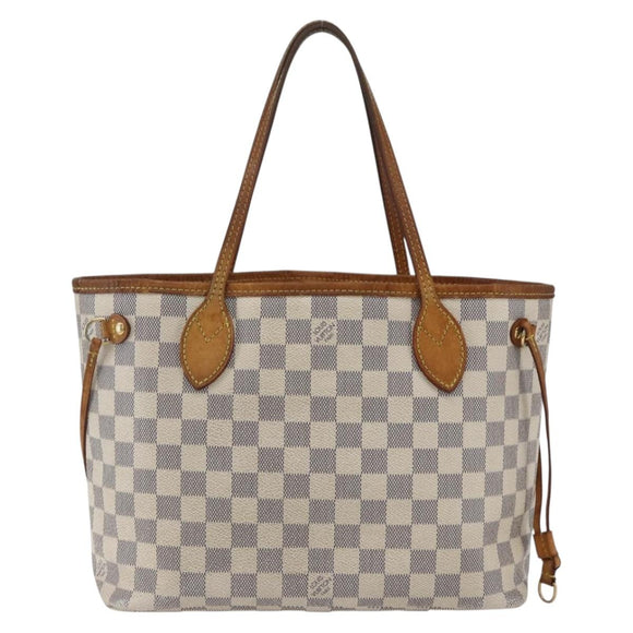LOUIS VUITTON Damier Azur Neverfull PM Tote Bag N41362 LV Auth ka1836