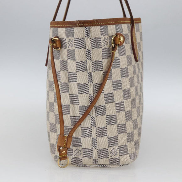 LOUIS VUITTON Damier Azur Neverfull PM Tote Bag N41362 LV Auth ka1836
