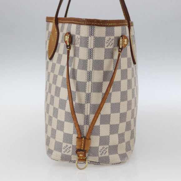 LOUIS VUITTON Damier Azur Neverfull PM Tote Bag N41362 LV Auth ka1836