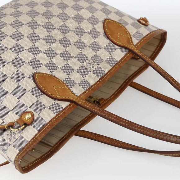 LOUIS VUITTON Damier Azur Neverfull PM Tote Bag N41362 LV Auth ka1836
