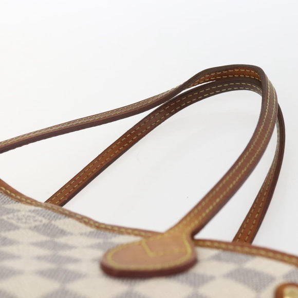LOUIS VUITTON Damier Azur Neverfull PM Tote Bag N41362 LV Auth ka1836