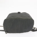 PRADA Backpack Nylon Khaki Silver Auth ka1839-11