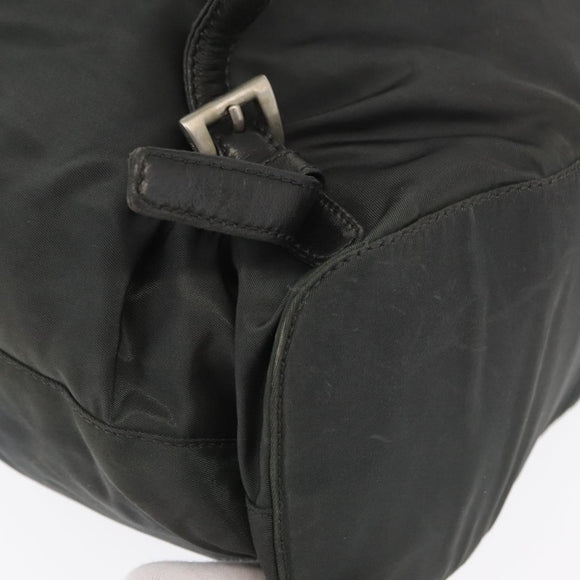 PRADA Backpack Nylon Khaki Silver Auth ka1839