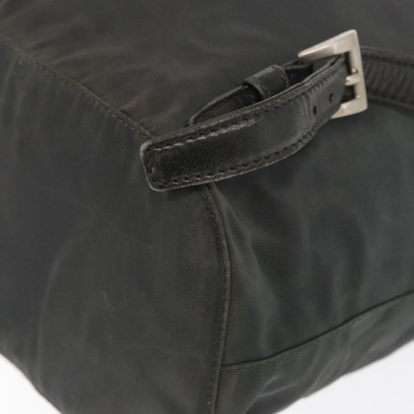PRADA Backpack Nylon Khaki Silver Auth ka1839