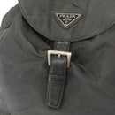 PRADA Backpack Nylon Khaki Silver Auth ka1839-16