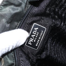 PRADA Backpack Nylon Khaki Silver Auth ka1839-19