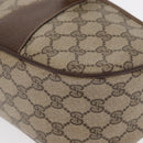 GUCCI GG Supreme Web Sherry Line Bag PVC Beige Gold 001 123 6177 4023 Auth ka184-16
