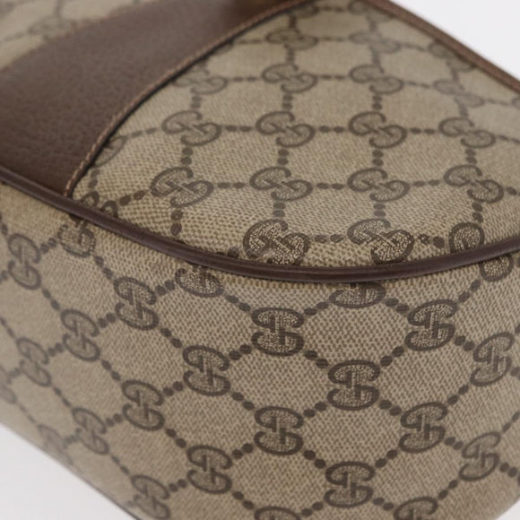 GUCCI GG Supreme Web Sherry Line Bag PVC Beige Gold 001 123 6177 4023 Auth ka184