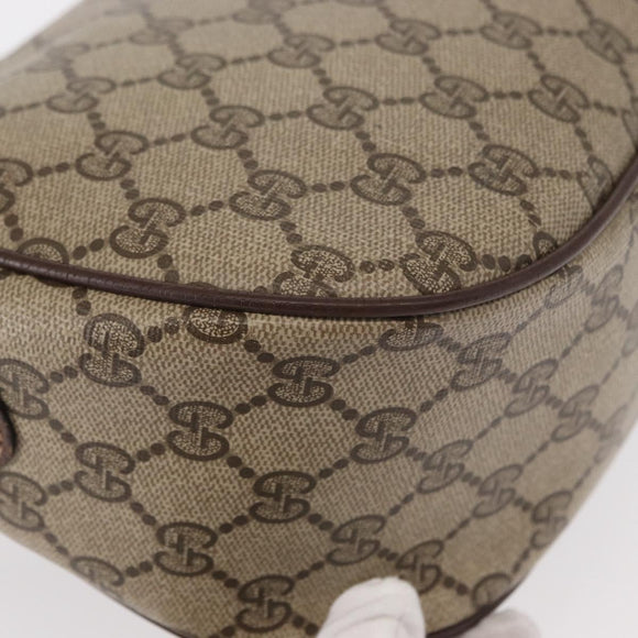 GUCCI GG Supreme Web Sherry Line Bag PVC Beige Gold 001 123 6177 4023 Auth ka184