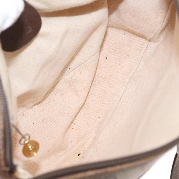 GUCCI GG Supreme Web Sherry Line Bag PVC Beige Gold 001 123 6177 4023 Auth ka184