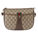 GUCCI GG Supreme Web Sherry Line Bag PVC Beige Gold 001 123 6177 4023 Auth ka184-13