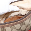 GUCCI GG Supreme Web Sherry Line Bag PVC Beige Gold 001 123 6177 4023 Auth ka184-11