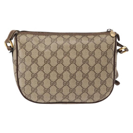 GUCCI GG Supreme Web Sherry Line Bag PVC Beige Gold 001 123 6177 4023 Auth ka184 - 0