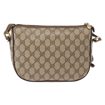 GUCCI GG Supreme Web Sherry Line Bag PVC Beige Gold 001 123 6177 4023 Auth ka184 - 0