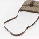 GUCCI GG Supreme Web Sherry Line Bag PVC Beige Gold 001 123 6177 4023 Auth ka184-7