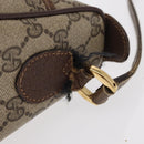 GUCCI GG Supreme Web Sherry Line Bag PVC Beige Gold 001 123 6177 4023 Auth ka184-8