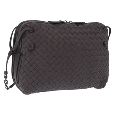 BOTTEGA VENETA INTRECCIATO Shoulder Bag Leather Brown Auth ka1841V