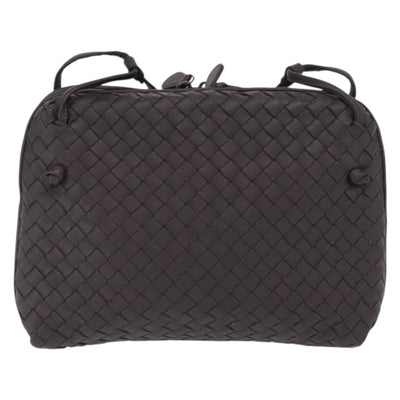 BOTTEGA VENETA INTRECCIATO Shoulder Bag Leather Brown Auth ka1841V - 0