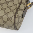 GUCCI GG Supreme Web Sherry Line Bag PVC Beige Gold 24 02 005 Auth ka1843-15