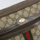 GUCCI GG Supreme Web Sherry Line Bag PVC Beige Gold 24 02 005 Auth ka1843-17